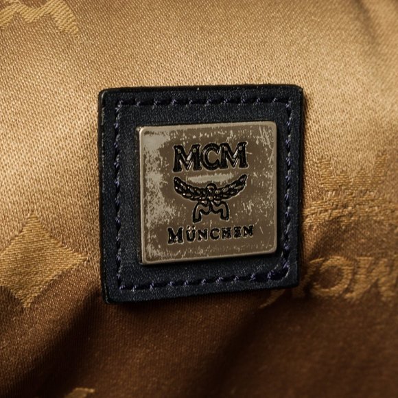 MCM Beige Monogram Visetos Canvas Leather Marble Briefcase Bag - Picture 7 of 9